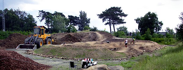 Building of a BMX track in 2016 in Ystad, Sweden