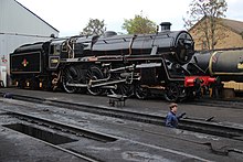 73156 "Tintagel" at the Great Central Railway Loughborough in October 2017, shortly after completion. BR Standard Class 5MT 73156 Tintagel.jpg