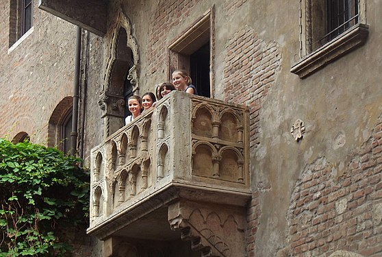 The balcony of Romeo and Juliet - Verona, Italy
