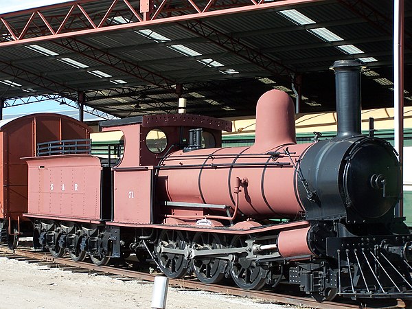 Y71 steam locomotive on display at the Western Australian Rail Transport Museum