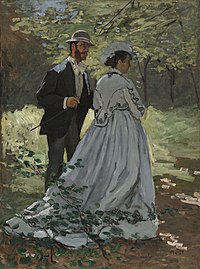 The Strollers (study for Luncheon on the Grass) Bazille and Camille (Study for Dejeuner sur l'Herbe) A35075.jpg