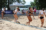 Deutsch: Beachhandball Europameisterschaften 2019 (Beach handball Euro); Tag 2: 3. Juli 2019 – Frauen, Vorrunde Gruppe C, Slowenien-Italien 0:2 (7:24, 18:22) English: Beach handball Euro; Day 2: 3 July 2019 – Women Preliminary Round Group C – Slovenia-Italy 0:2 (7:24, 18:22)