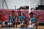 Deutsch: Beachhandball bei den Olympischen Jugendspielen 2018; Tag 5, 10. November 2018; Jungs, Platzierungsrunde - Chinese Taipei (Taiwan)-Mauritius 2:0 English: Beach handball at the 2018 Summer Youth Olympics at 11 October 2018 – Boys Consolation Round – Chinese Taipei-Mauritius 2:0