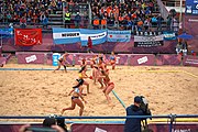 Deutsch: Beachhandball bei den Olympischen Jugendspielen 2018; Tag 5, 10. November 2018; Mädchen, Hauptrunde - Kroatien-Argentinien 1:2 English: Beach handball at the 2018 Summer Youth Olympics at 11 October 2018 – Girls Main Round – Croatia-Argentina 1:2