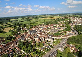 An aerial view of Bellême