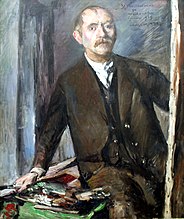 Lovis Corinth, Self-Portrait on the Easel , 1919