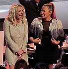 With Demi Lovato at The X Factor U.S. (17 June 2012)
