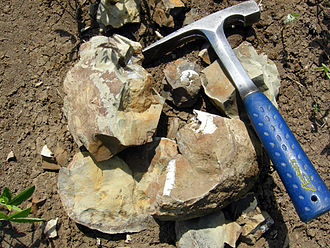 A hammer in the context of a fossil BrokenConcretion22.jpg
