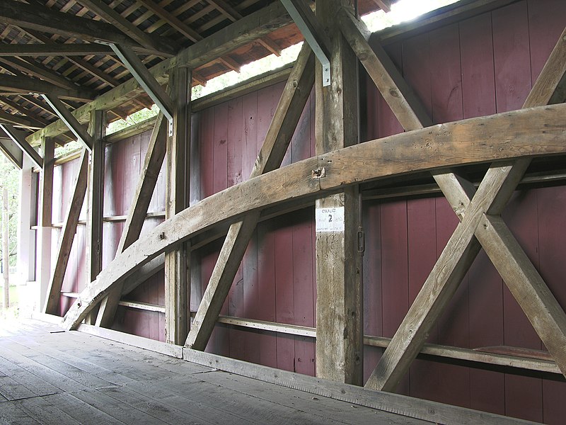 File:Bucher's Mill Covered Bridge Burr Arch Truss 3264px.jpg