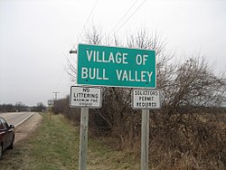 Sign leading into Bull Valley.