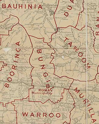 Map of Bungil Division and adjacent local government areas, March 1902 Bungil Division, March 1902.jpg
