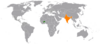 Location map for Burkina Faso and India.