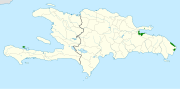 Buteo ridgwayi map.svg