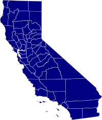 Results by county. Dianne Feinstein won all of California's 58 counties. CA2012SenatePrimary.svg