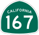 State Route 167 marker