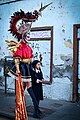 File:Carnival in Tenerife - Little Wednesday ans the tall guy.jpg