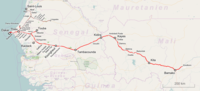 Vorschaubild für Bahnstrecke Dakar–Niger