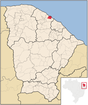 Localização de Paracuru no Ceará