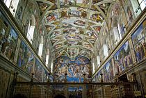 The 1492 conclave was the first held in the Sistine Chapel of the Apostolic Palace, the site of all conclaves since 1878. Chapelle sixtine2.jpg