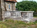 Chest tombs outside the Church of Saint Thomas the Apostle in Harty on the Isle of Sheppey. [224]