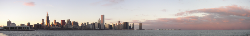 File:Chicago Skyline at Sunset.png