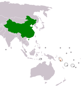 Pygmalion Når som helst gen Relaciones China-Islas Salomón - Wikipedia, la enciclopedia libre