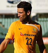 Chris Coyne played for the club from 2001 to 2008, captaining it from 2006. He is pictured here playing for Australia in 2008. ChrisCoyne.jpg