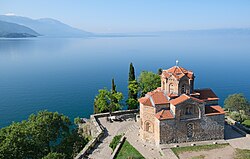 The Church of St. John at Kaneo above the lake