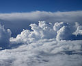 Cumulus clouds from above, Spain