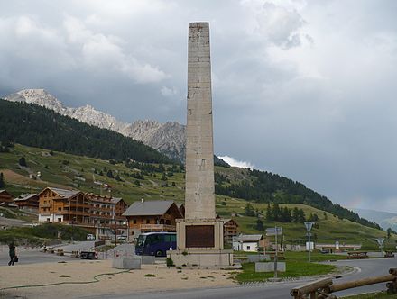 Obelisk celebrating Napoleon Bonaparte in Mons Matronae, (Mont Genèvre)