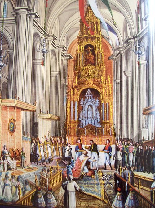 Coronation of Iturbide on 21 July 1822.