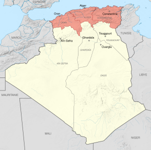 Organització administrativa de l'Algèria francesa entre 1905 i 1955