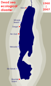 Dead sea ecological disaster 1960 - 2007.gif