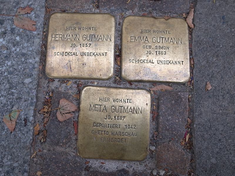 File:Dessau,Stolperstein Kavalierstraße66,Gutmann.JPG