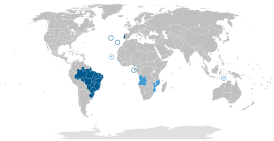 Распространённость португальского языка в мире