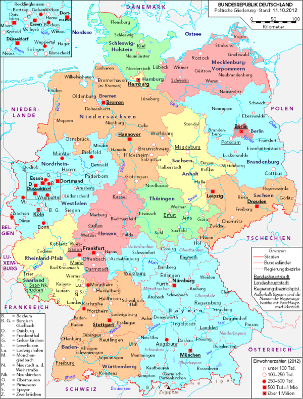 General map of Germany