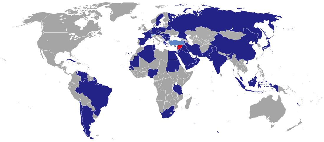 Représentations diplomatiques de la Syrie