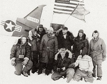 Crary and his team at the North Pole in 1952