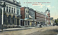 Eastern Townships Bank, bloc central et bureau de poste, Granby, QC, vers 1910.jpg