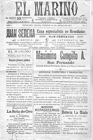 <i>El Marino</i> Chilean newspaper published in 1917