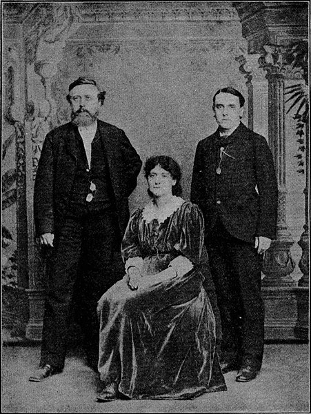 Wilhelm Liebknecht with Eleanor Marx and Edward Aveling