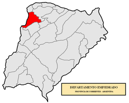 Département de l'Empedrado - Carte