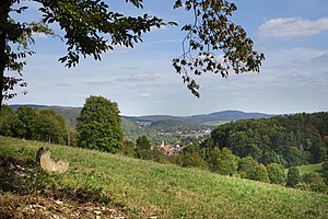 View from the top of the "Heegen" to Ermschwerd and over the Werra valley