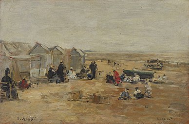 Deauville, Scène de plage, 1890 Collection privée, Vente 2020