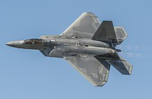 The production F-22 Raptor. F-22 Raptor flies during the AirPower over Hampton Roads Open House at Langley AFB Va., April 24, 2016.jpg