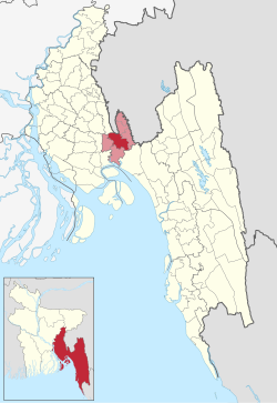 Location of Feni Sadar
