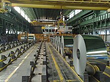 Mobarakeh in Isfahan is Iran's largest steel mill listed on the Tehran Stock Exchange. Foolad Mobarakeh50.jpg
