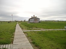 Fort Buford. The two Hidatsa "rebels", Bobtail Bull and Crow Flies High, made a new Hidatsa village not far from the military post Fort Buford. Fort Buford 2010.jpg