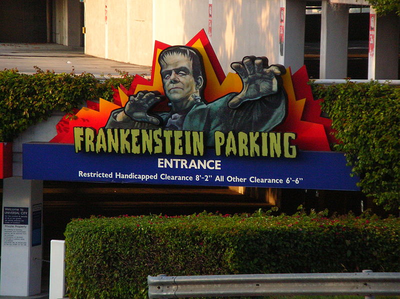 File:Frankenstein Parking, Universal CityWalk Hollywood 1.JPG
