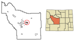 Fremont County Wyoming Incorporated and Unincorporated areas Riverton Highlighted 5666220.svg